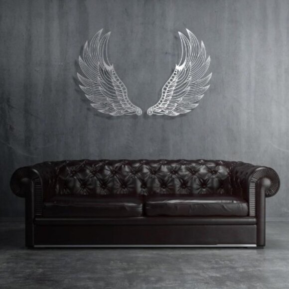 Metal Angel Wings 24x12" Metal Wall Art - new wrapped - Picture 2 of 5
